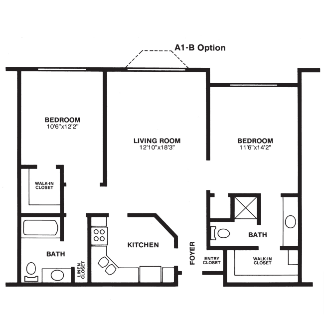 One Bedroom E